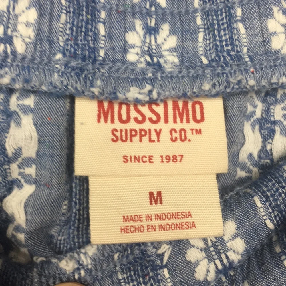 Mossimo Blue & White Drawstring Shorts Size M - Picture 6 of 11